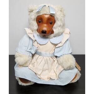 Vintage Robert Raikes Original "17013 Emily" Wooden Face Doll w/ Tags & Signed